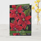 水鮮やか色のポインセチア カード (黄色い花)
