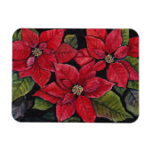 水鮮やか色のポインセチア マグネット (横)