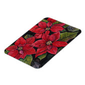 水鮮やか色のポインセチア マグネット (左側)