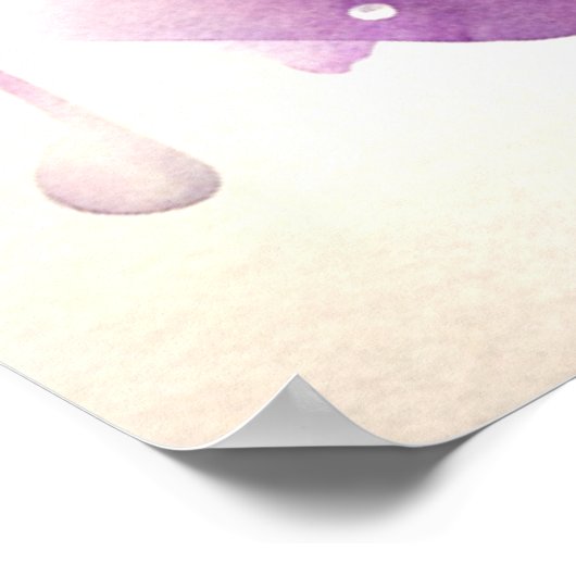 水鮮やか色の絵を描女性ポスター ポスター (角)