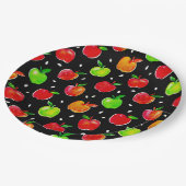 水鮮やか色りんご模様 ペーパープレート (アングル)