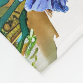 水鮮やか色ウミガメ フリースブランケット (角)