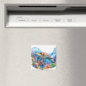 水鮮やか色ウミガメ マグネット (インサイチュ (食洗機))