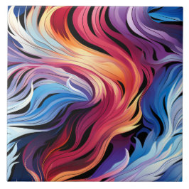 水鮮やか色カラフル旋回パターン タイル