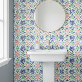 水鮮やか色コーラルブルーグリーンパターン タイル