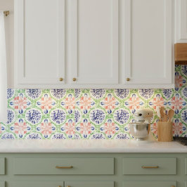 水鮮やか色コーラルブルーグリーンパターン タイル