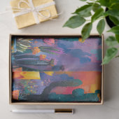 水鮮やか色サボテンと花の切り離し 薄葉紙 (ギフト)