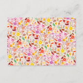 水鮮やか色サマーチューリップ結婚花 エンクロージャーカード (裏面)