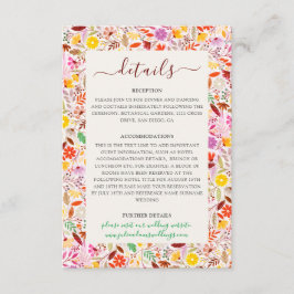 水鮮やか色サマーチューリップ結婚花 エンクロージャーカード