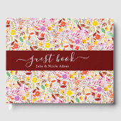水鮮やか色サマーチューリップ結婚花 ゲストブック (正面)
