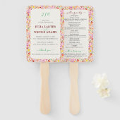 水鮮やか色サマーチューリップ結婚花 ハンドファン (正面&裏面)