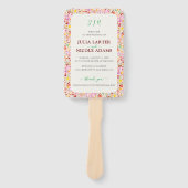 水鮮やか色サマーチューリップ結婚花 ハンドファン (正面)