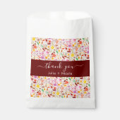 水鮮やか色サマーチューリップ結婚花 フェイバーバッグ (正面)