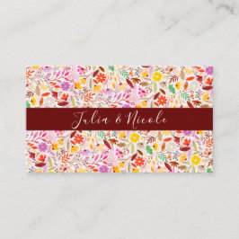 水鮮やか色サマーチューリップ結婚花 プレイスカード