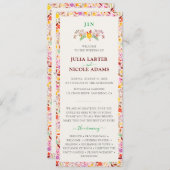 水鮮やか色サマーチューリップ結婚花 プログラム (正面/裏面)