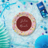 水鮮やか色サマーチューリップ結婚花 ペーパープレート (パーティー)