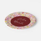 水鮮やか色サマーチューリップ結婚花 ペーパープレート (アングル)