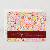 水鮮やか色サマーチューリップ結婚花 ポストカード (正面/裏面)