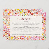 水鮮やか色サマーチューリップ結婚花 メニュー (正面/裏面)