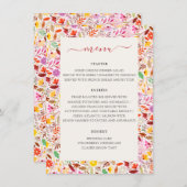 水鮮やか色サマーチューリップ結婚花 メニュー (正面/裏面)