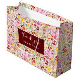 水鮮やか色サマーチューリップ結婚花 ラージペーパーバッグ