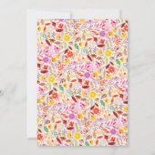 水鮮やか色サマーチューリップ結婚花 招待状 (裏面)