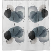 「水鮮やか色スプラッシュ」抽象芸術 シャワーカーテン (正面)