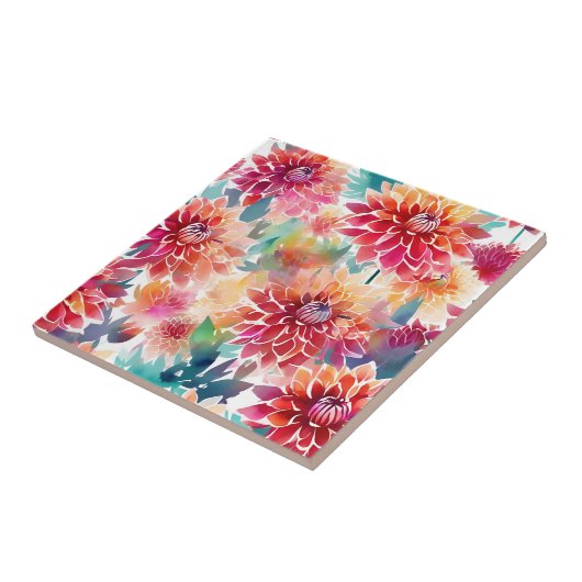 水鮮やか色ダリア タイル (側面)