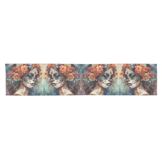 水鮮やか色ディアデロスマートスカトリナ ショートテーブルランナー (横)