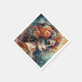 水鮮やか色ディアデロスマートスカトリナ スタンダードカクテルナプキン (角)