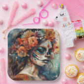 水鮮やか色ディアデロスマートスカトリナ ペーパープレート (パーティー)