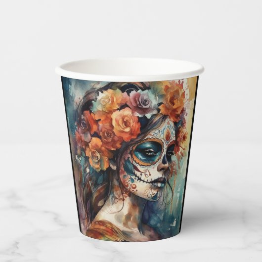 水鮮やか色ディアデロスマートスカトリナ 紙コップ (正面)