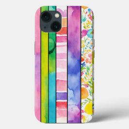 水鮮やか色デジタル紙 iPhone 13ケース