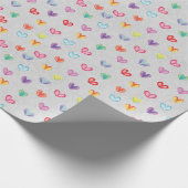 水鮮やか色ハートギフトラップ – バレンタイン ラッピングペーパー (角)