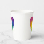 水鮮やか色ハート 紙コップ (右)