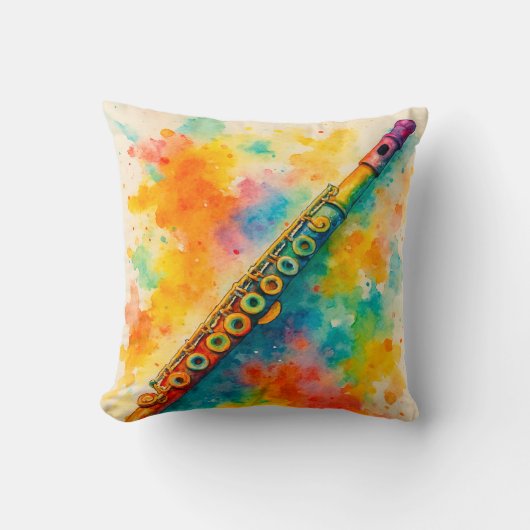 水鮮やか色フルート クッション (正面)