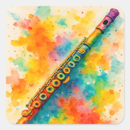 水鮮やか色フルート スクエアシール (正面)