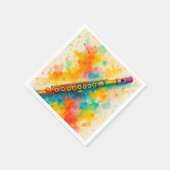 水鮮やか色フルート スタンダードカクテルナプキン (角)