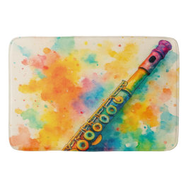 水鮮やか色フルート バスマット