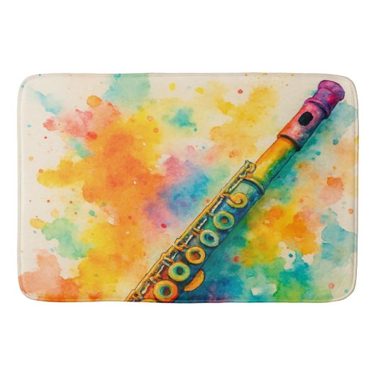 水鮮やか色フルート バスマット (正面)