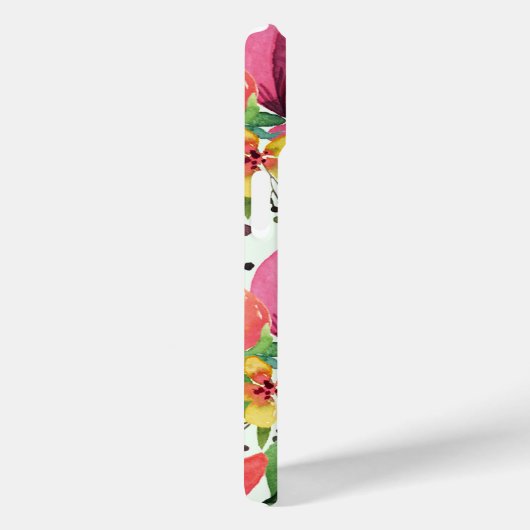 水鮮やか色フローラモノグラかわいらしム Case-Mate iPhoneケース (裏面 / 右)