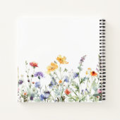 水鮮やか色フローラ結婚ズゲストブック ノートブック (裏面)