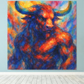 水鮮やか色ミノタウロス キャンバスプリント (インサイチュ (ウッドフロア))