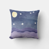 水鮮やか色ムーンスター輝く装飾用クッション クッション (正面)