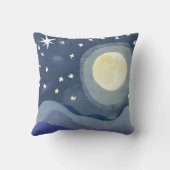 水鮮やか色ムーンスター輝く装飾用クッション クッション (裏面)