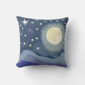 水鮮やか色ムーンスター輝く装飾用クッション クッション (正面)