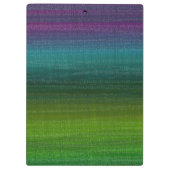 水鮮やか色抽象芸術ストライプ名前をカスタムする クリップボード (裏面)