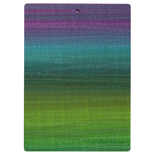 水鮮やか色抽象芸術ストライプ名前をカスタムする クリップボード (裏面)