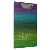 水鮮やか色抽象芸術ストライプ名前をカスタムする クリップボード (右)