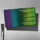 水鮮やか色抽象芸術ストライプ名前をカスタムする マグネット名刺